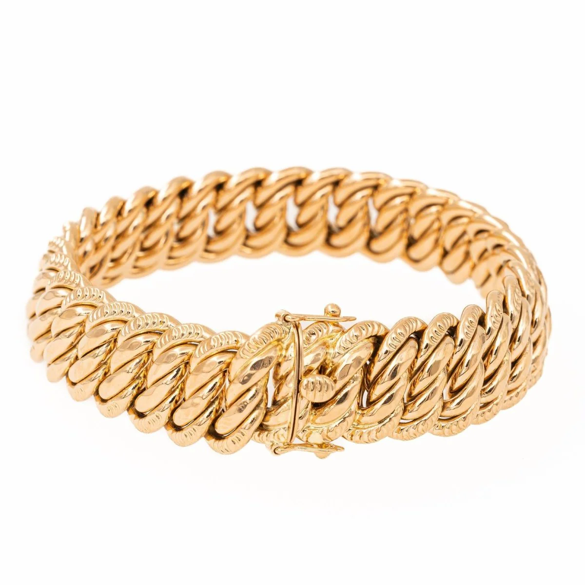 American mesh bracelet in yellow gold - Image 3