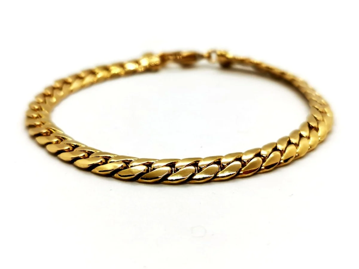 English mesh bracelet Yellow gold