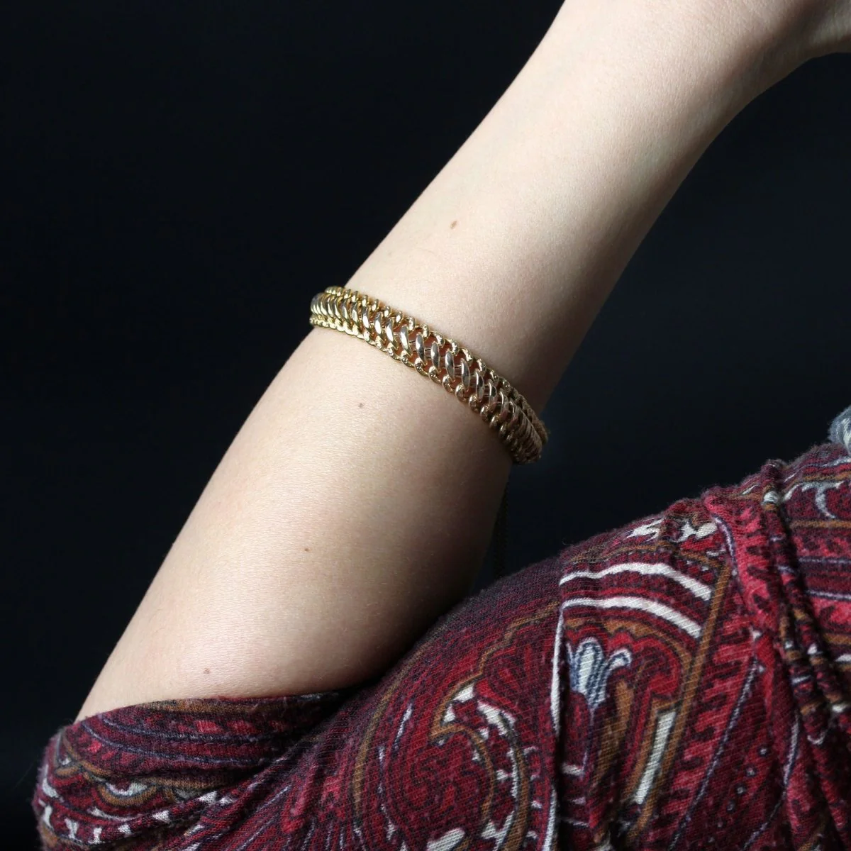 Maille bracelet in pink gold - Image 2