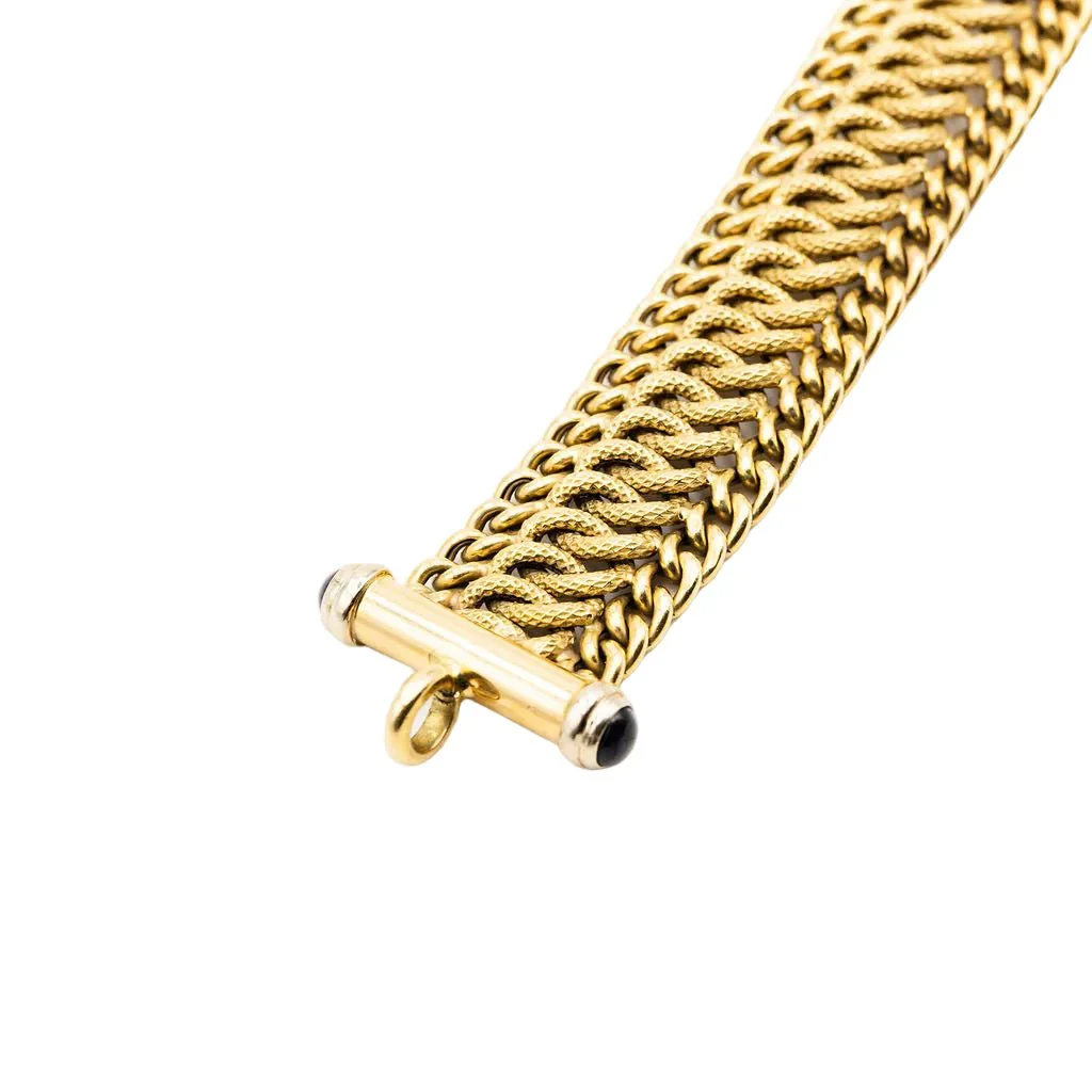 Maille bracelet in yellow gold - Image 3