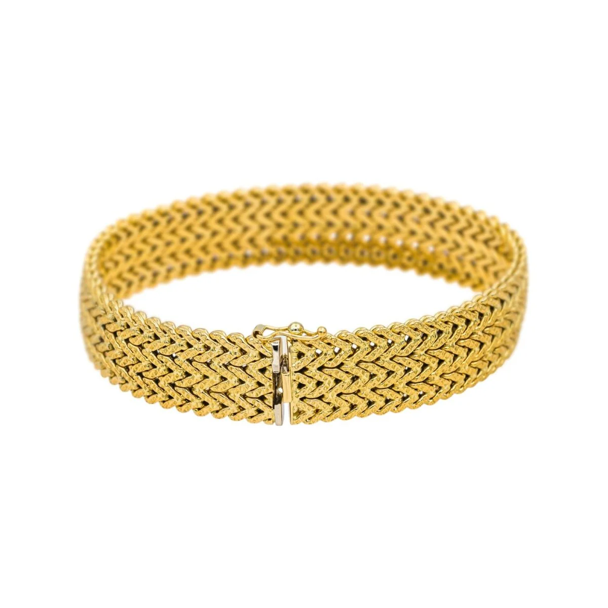 Link mesh bracelet Yellow gold - Image 4