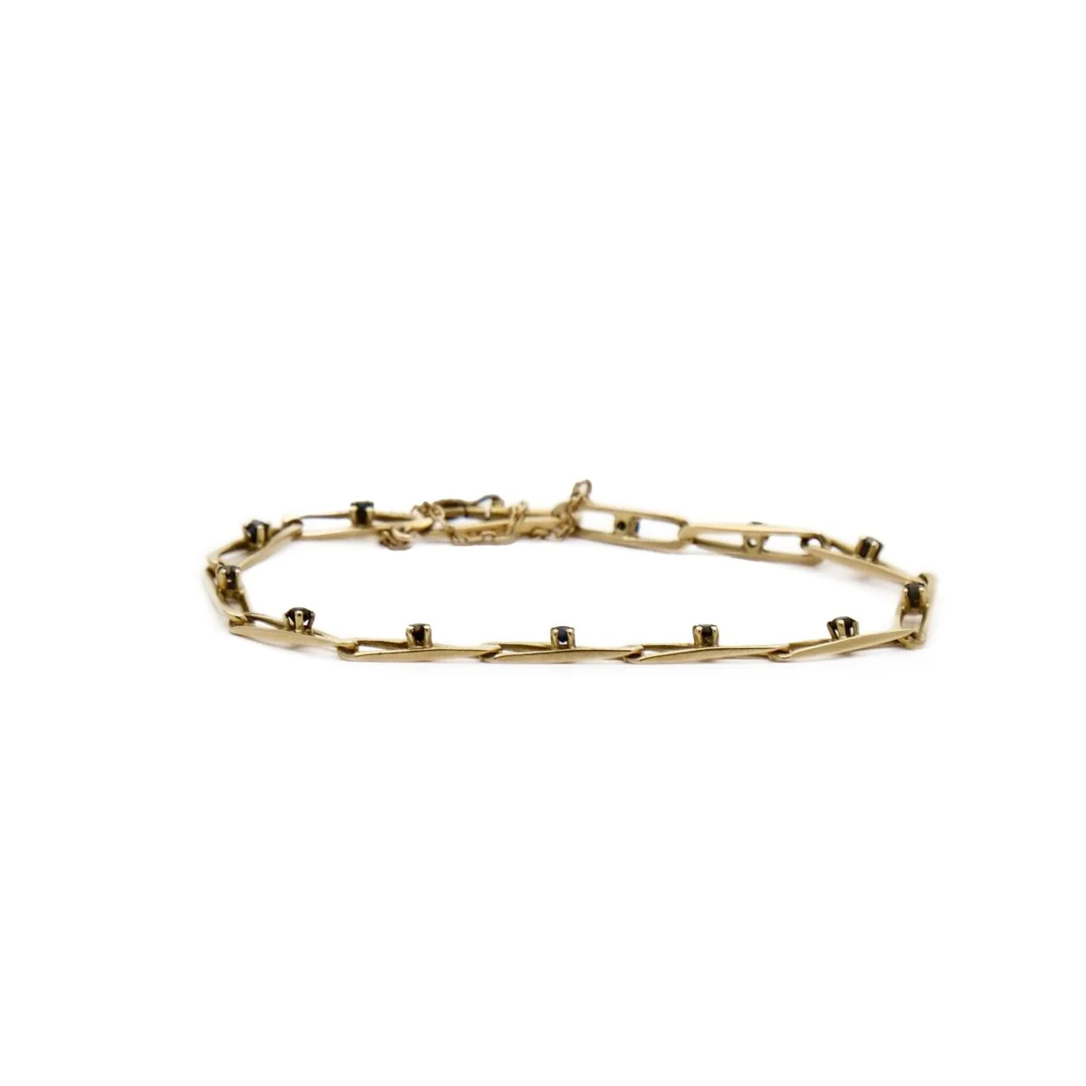 Bracelet Mesh yellow gold and sapphire