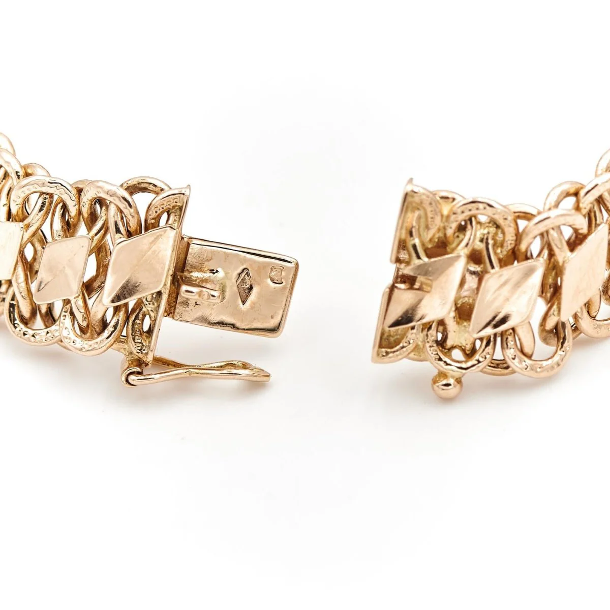 Fancy mesh bracelet in yellow gold - Image 7