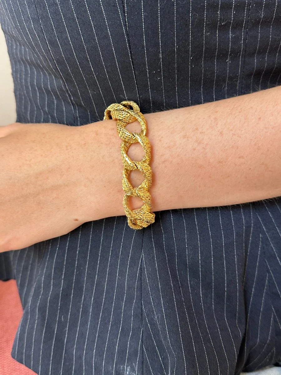 Bracelet in twisted Yellow gold - Image 8