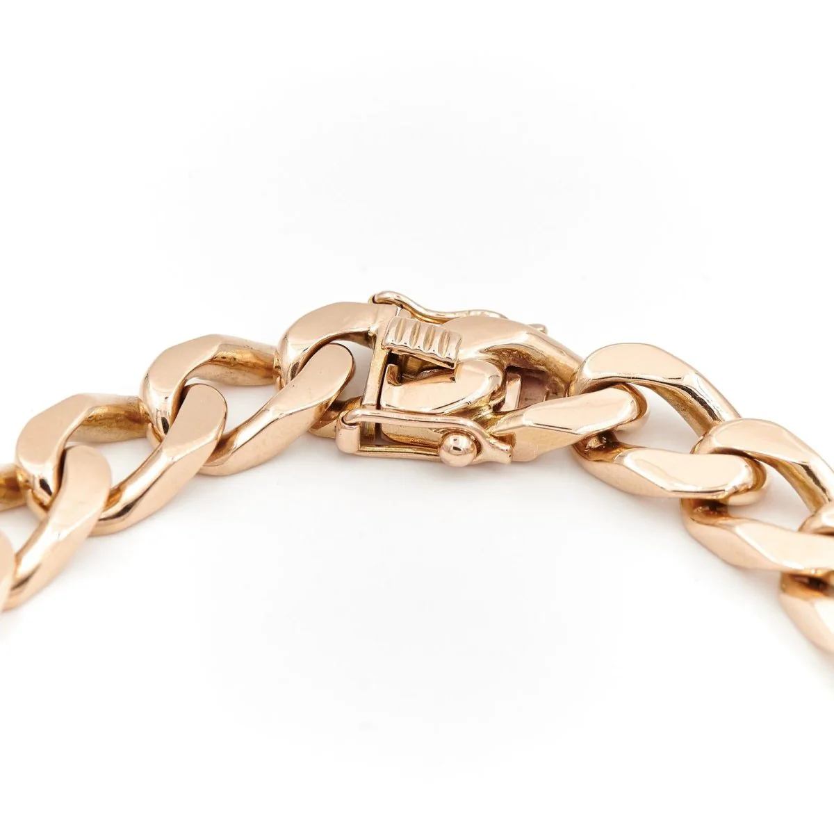 Curb bracelet in yellow gold - Image 3