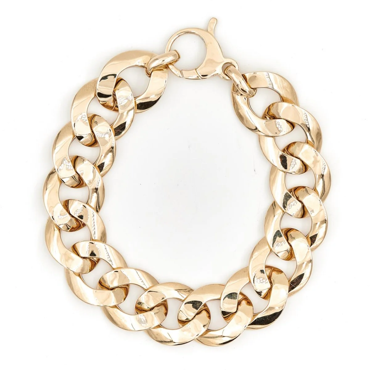 Imposing Curb Bracelet in yellow gold - Image 6