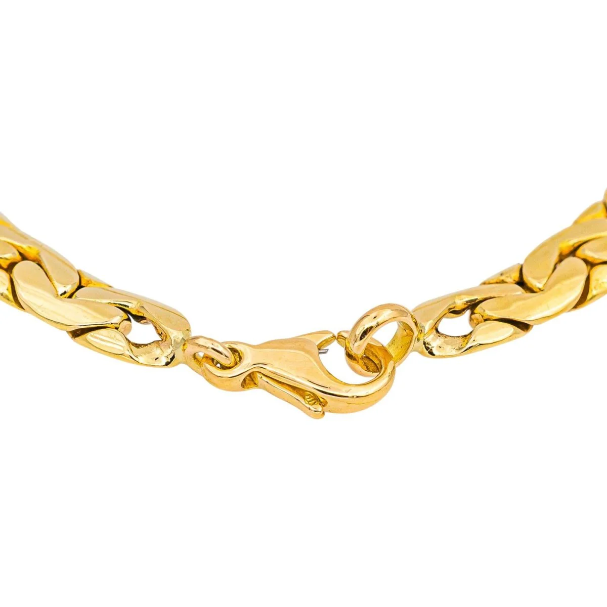 Yellow Gold Bean Link Bracelet - Image 5