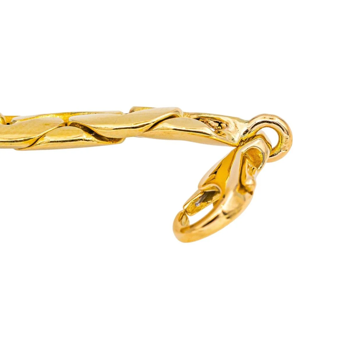 Yellow Gold Bean Link Bracelet - Image 6