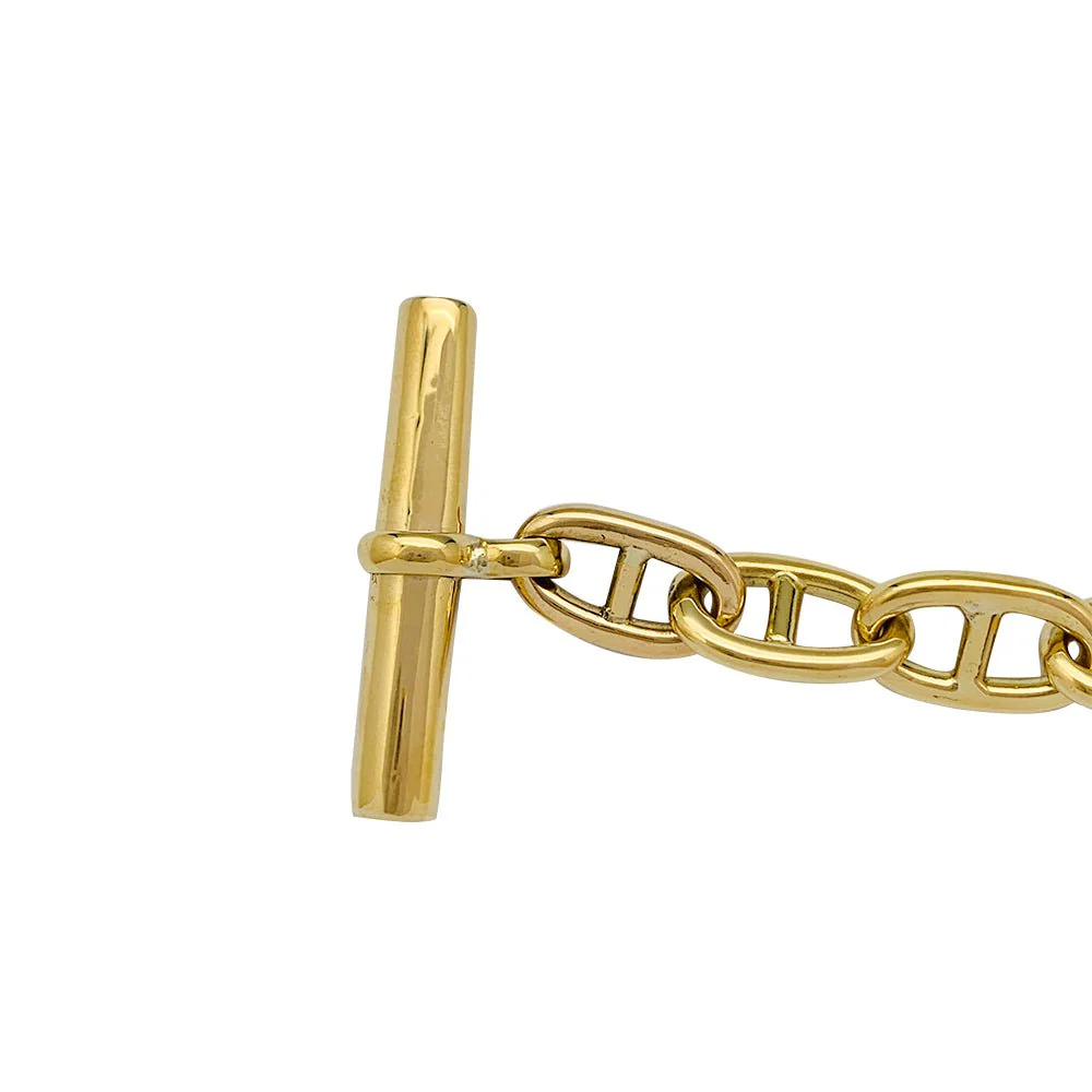 Navy mesh bracelet in yellow gold - Image 3