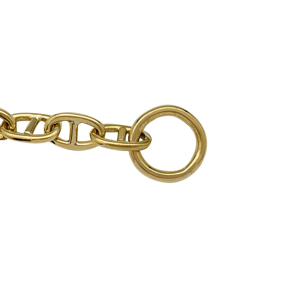 Navy mesh bracelet in yellow gold - Image 8