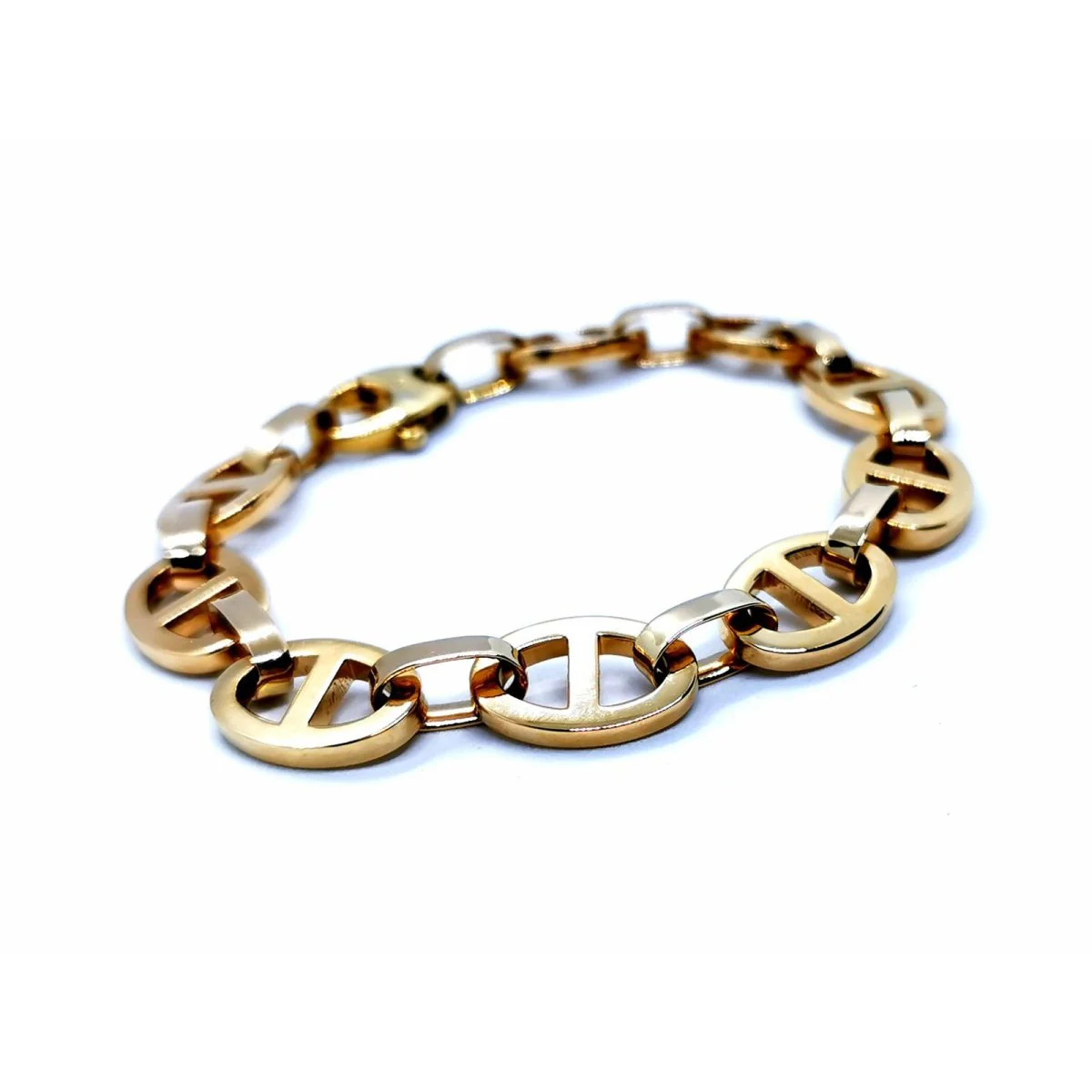Navy mesh bracelet Yellow gold - Image 2