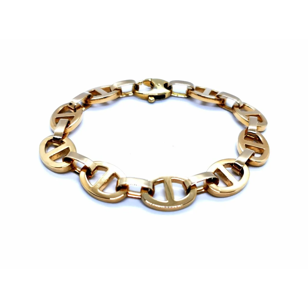 Navy mesh bracelet Yellow gold - Image 3