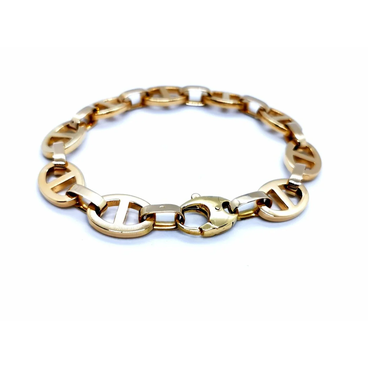 Navy mesh bracelet Yellow gold - Image 4