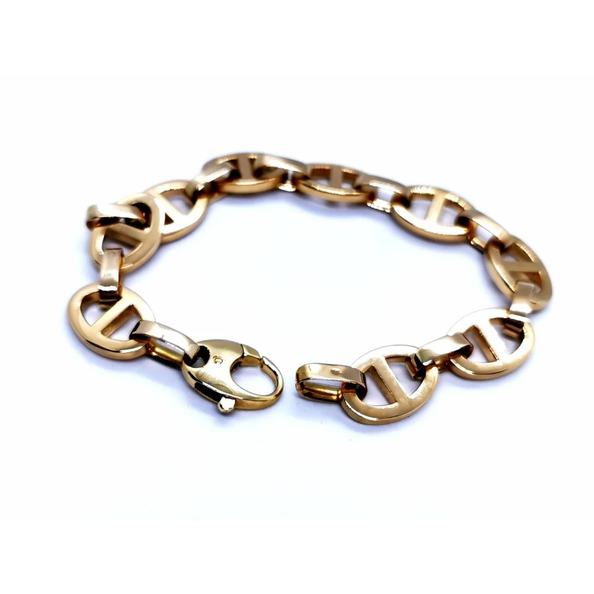 Navy mesh bracelet Yellow gold - Image 5