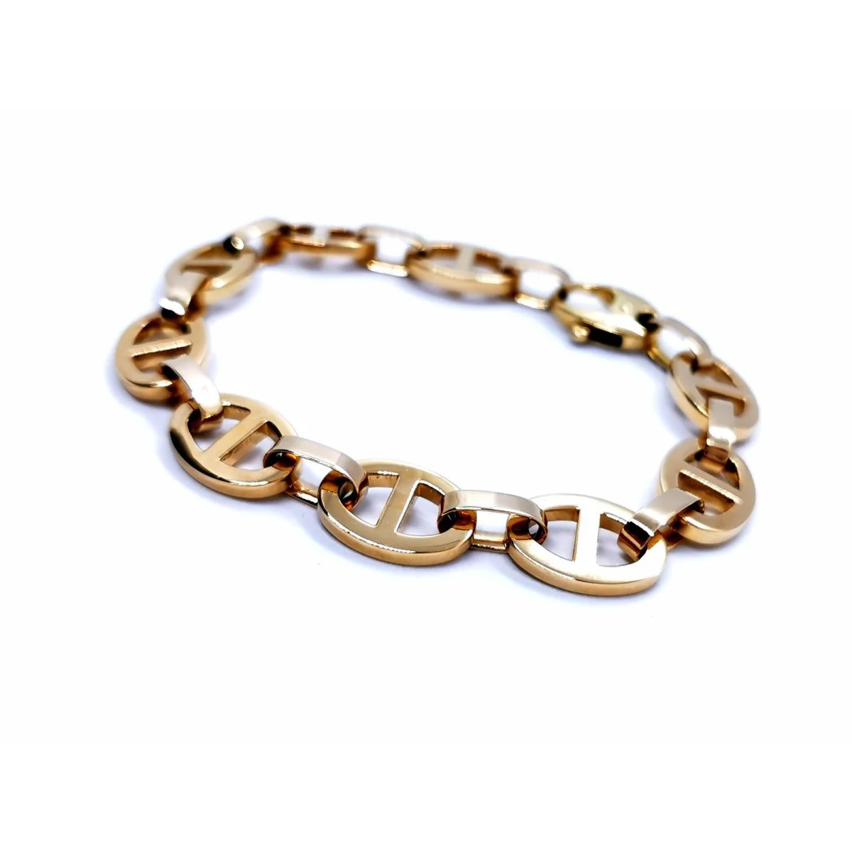Navy mesh bracelet Yellow gold - Image 6