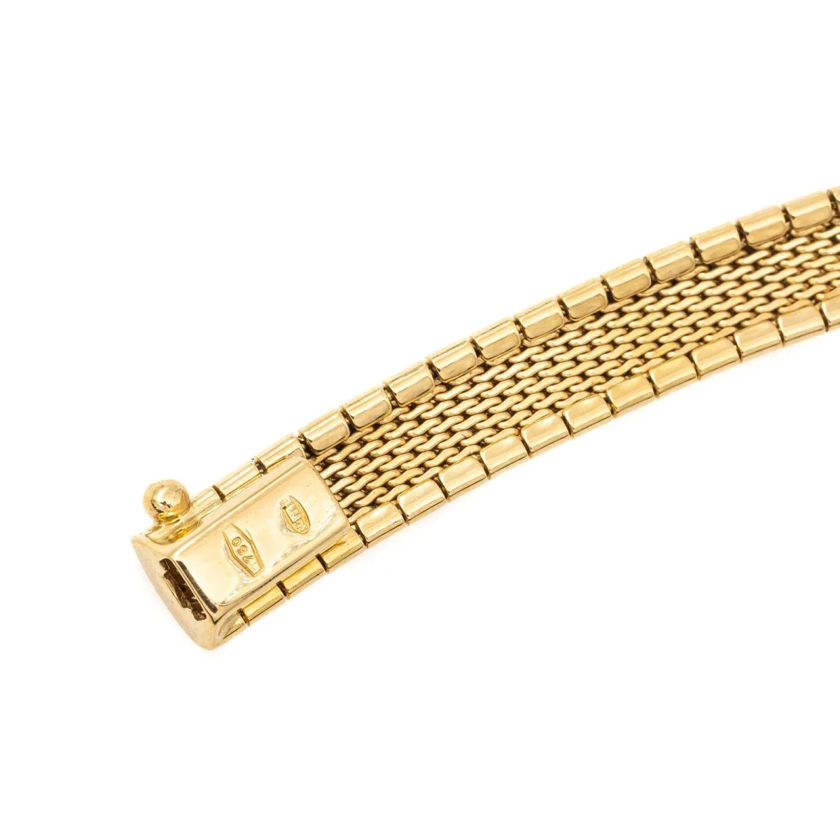 Omega mesh bracelet in yellow gold - Image 6