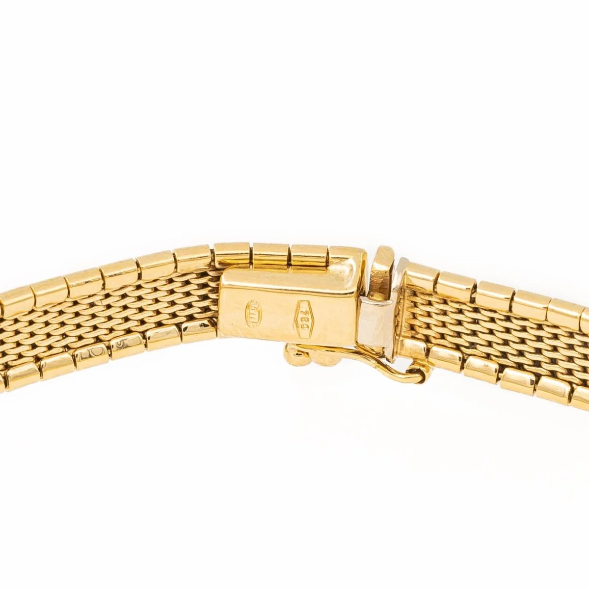 Omega mesh bracelet in yellow gold - Image 7