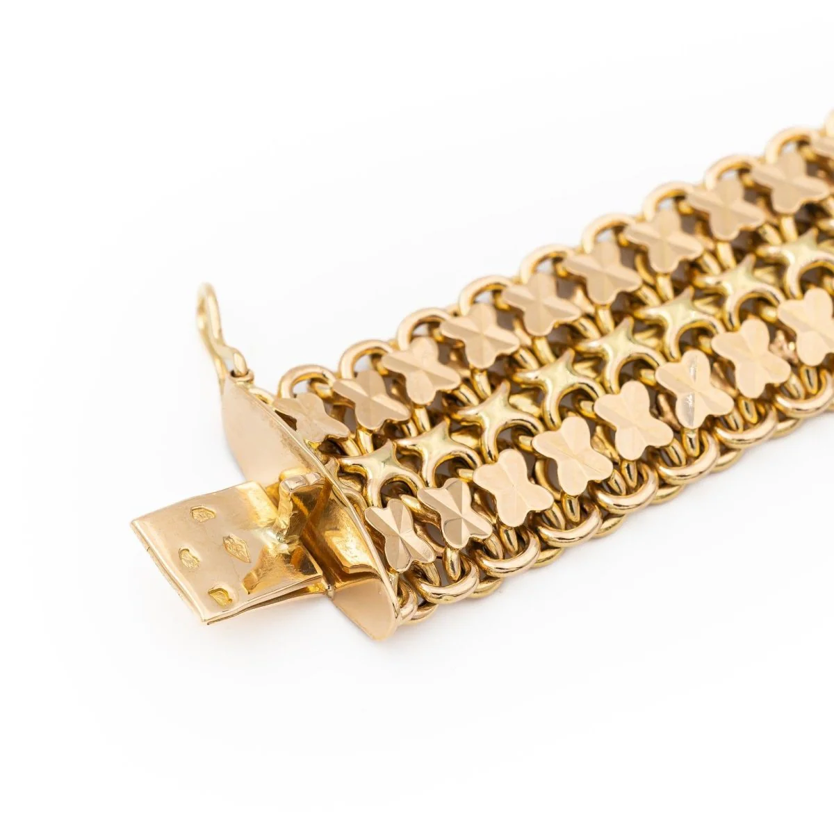 Fancy mesh bracelet in yellow gold - Image 3
