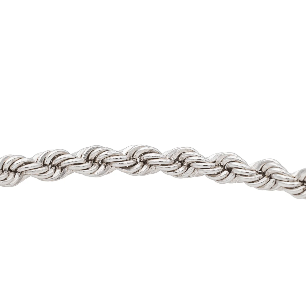 White Gold Twisted Mesh Bracelet - Image 6
