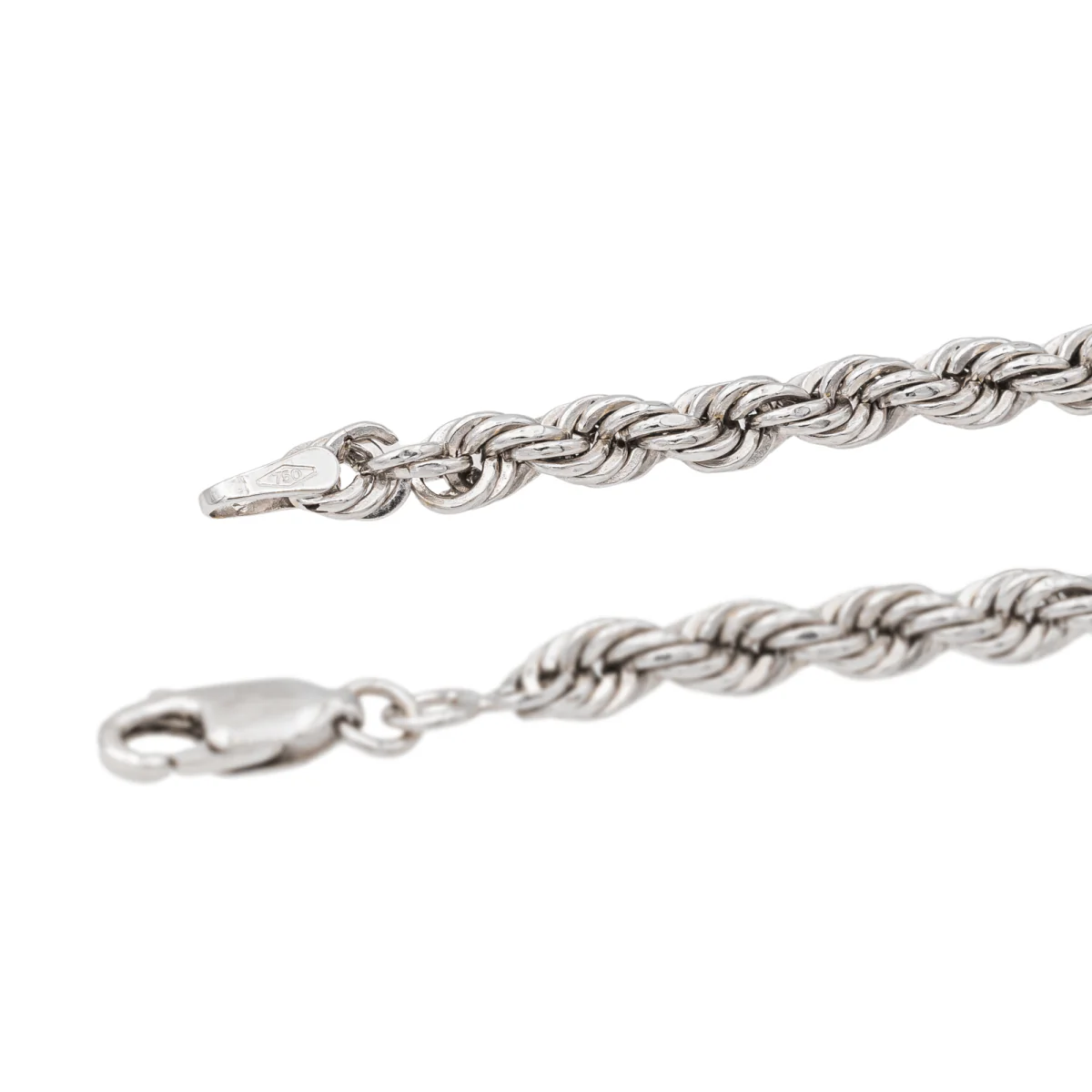 White Gold Twisted Mesh Bracelet - Image 7