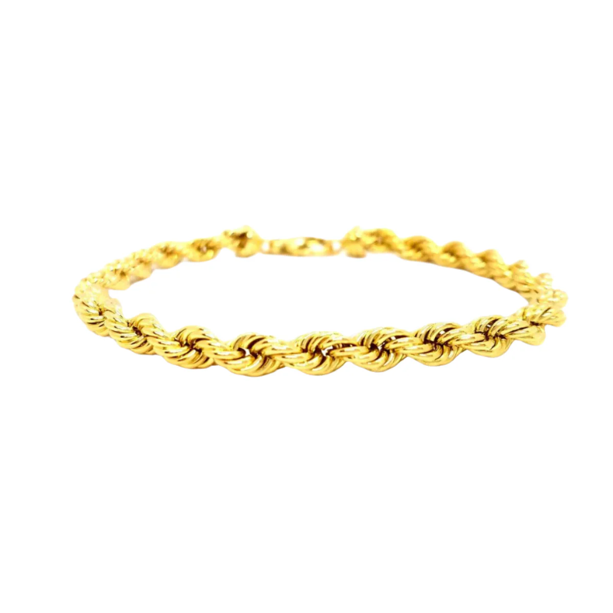 Twisted mesh bracelet Yellow gold - Image 4