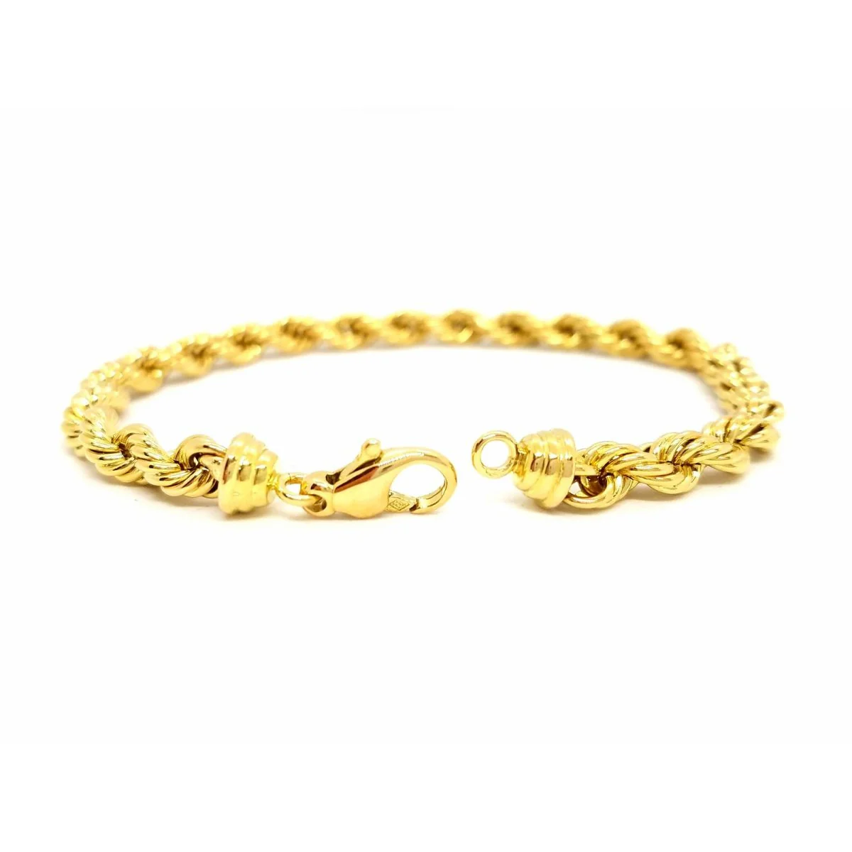 Twisted mesh bracelet Yellow gold - Image 5