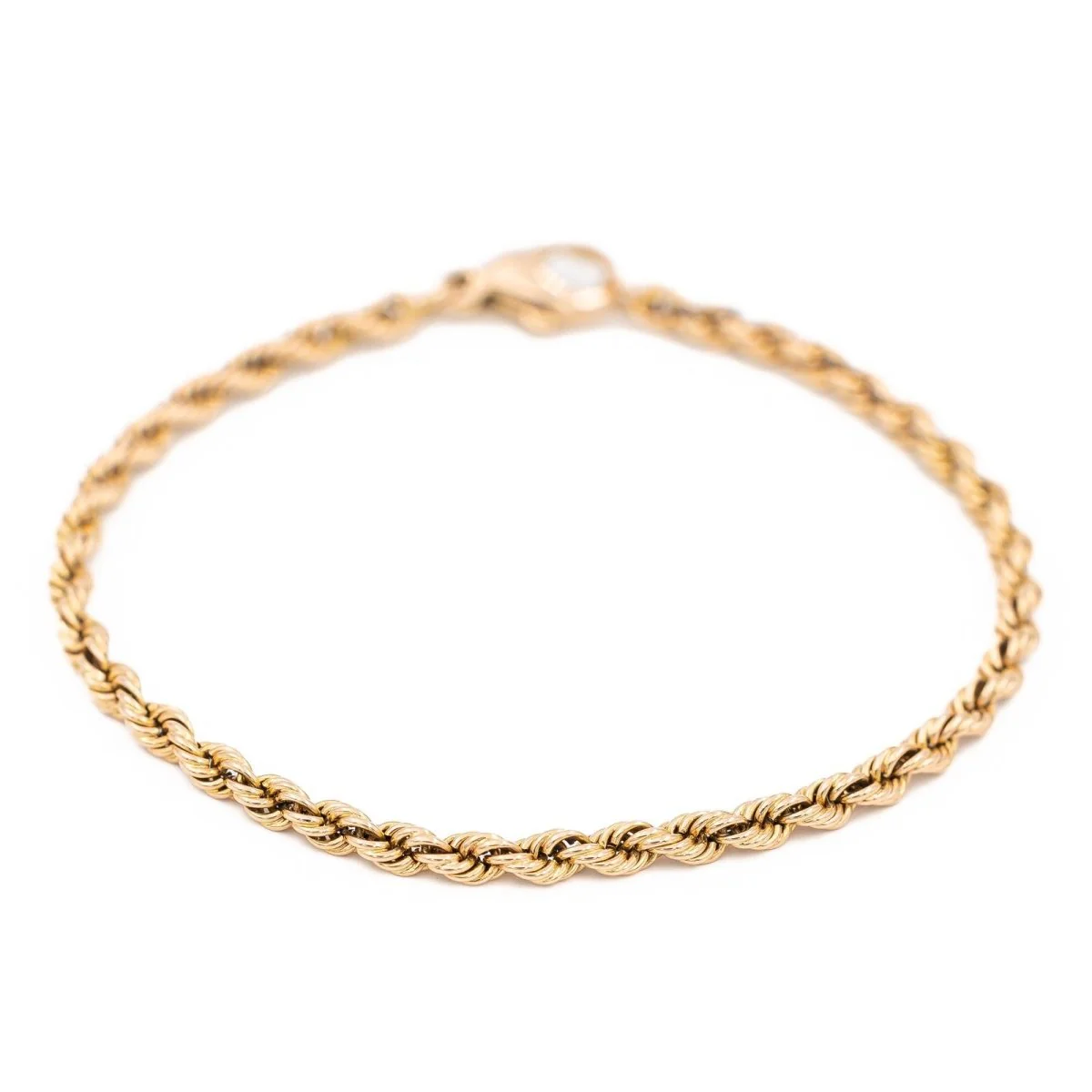 Twisted mesh bracelet in rose gold