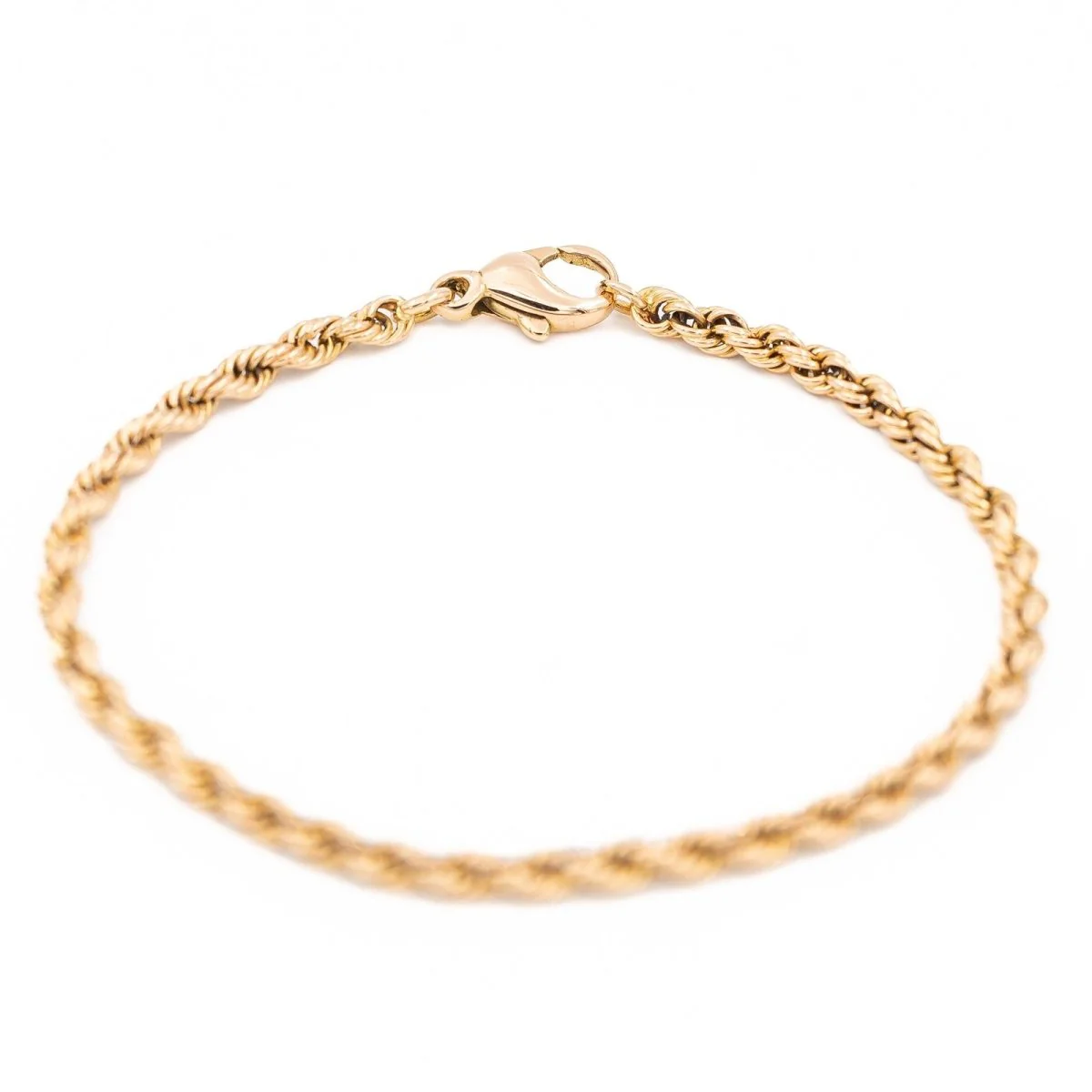 Twisted mesh bracelet in rose gold - Image 3