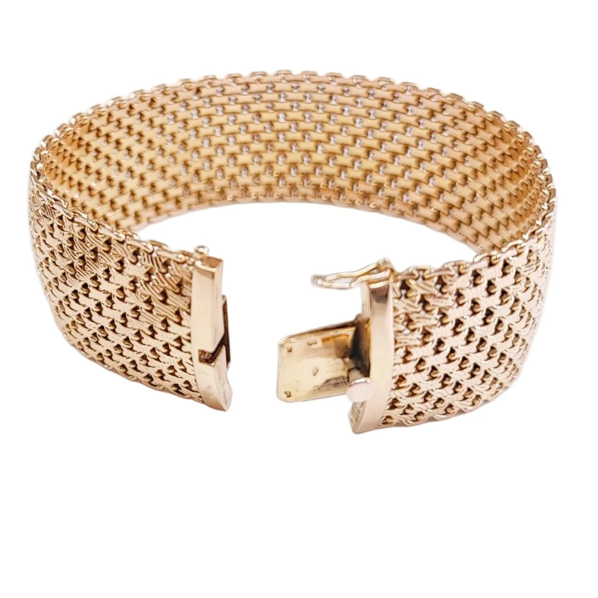 Yellow gold cuff bracelet - Image 3