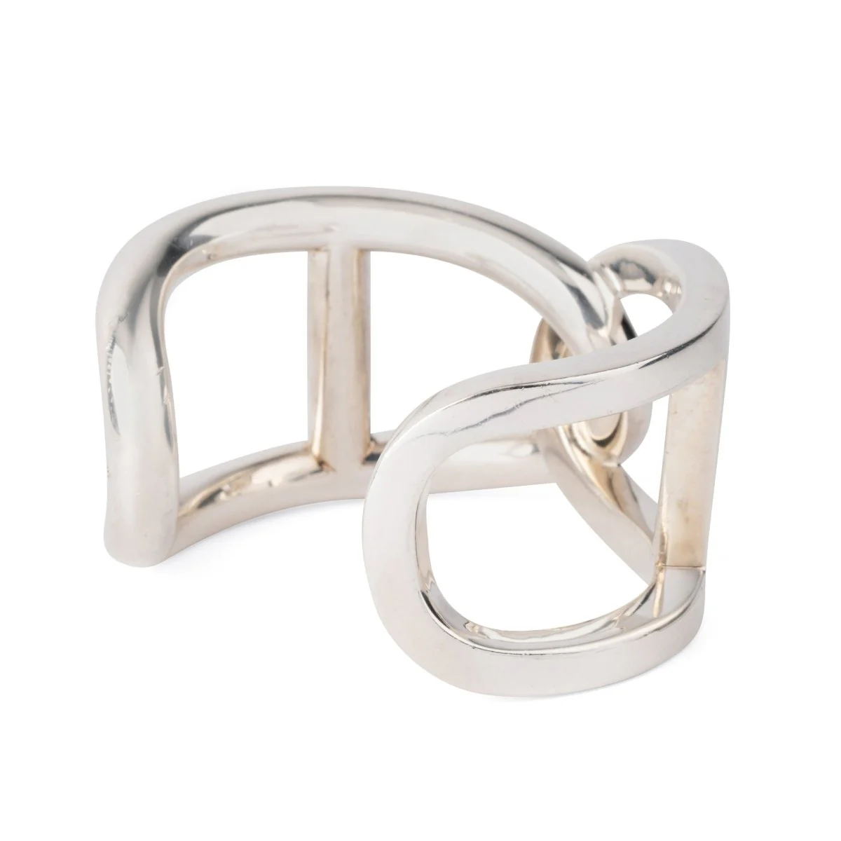 HERMÈS “Cythère” cuff bracelet in silver - Image 7