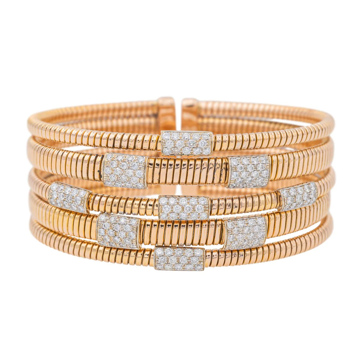 Rose gold and Diamond Cuff bracelet