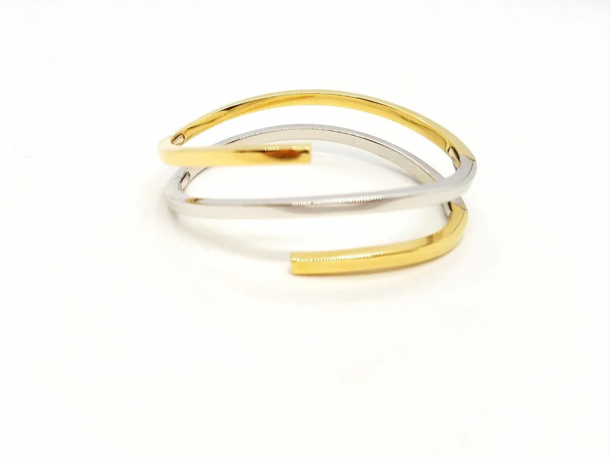 Serpentine bracelet in 2 golds - Image 3