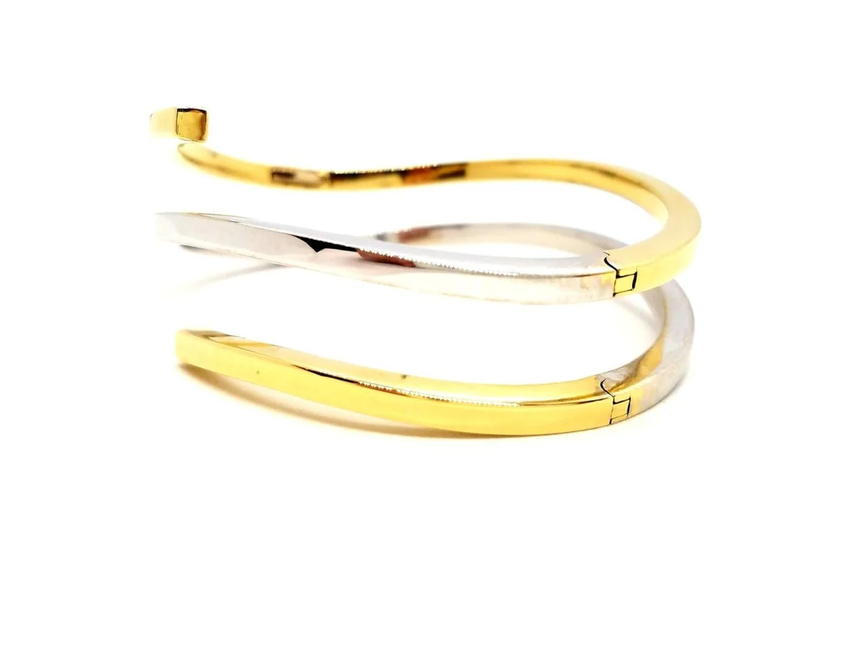 Serpentine bracelet in 2 golds - Image 4