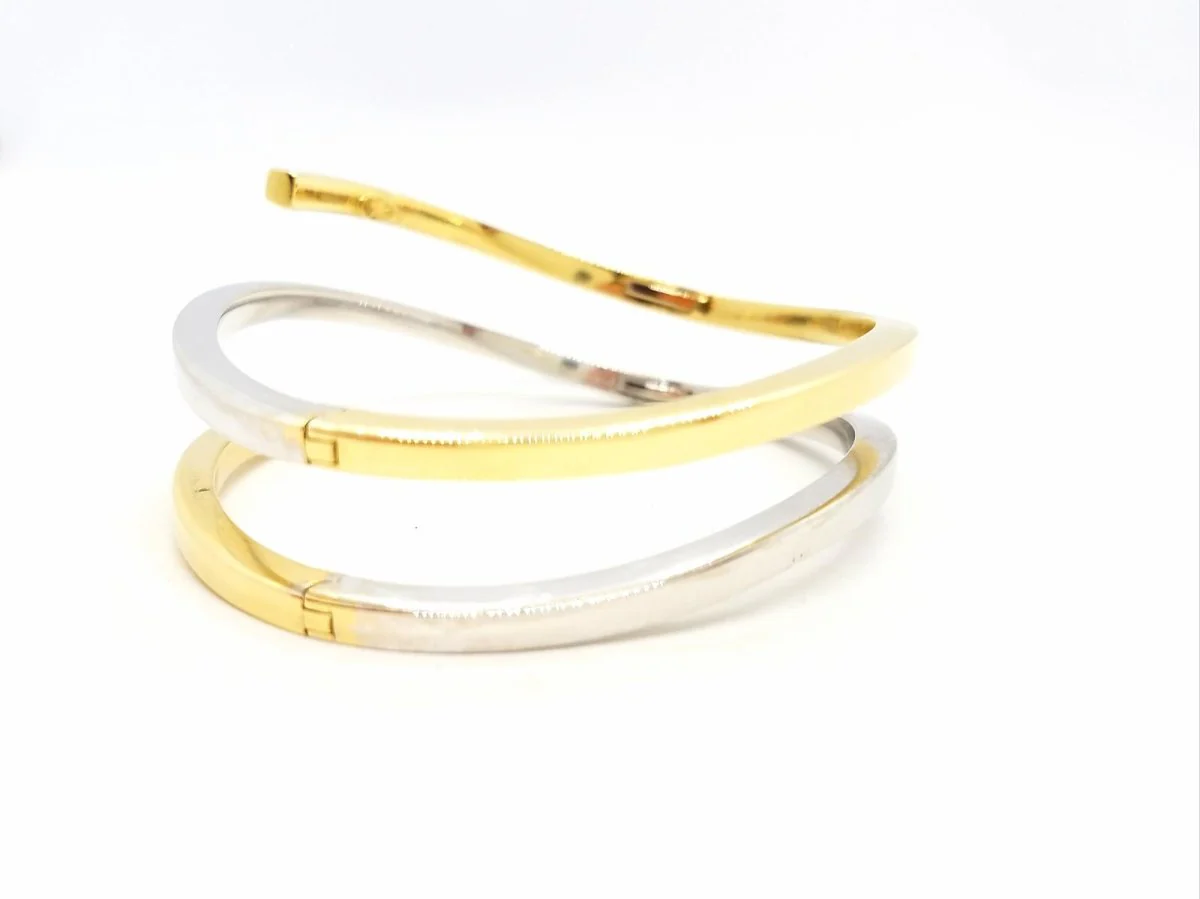 Serpentine bracelet in 2 golds - Image 5