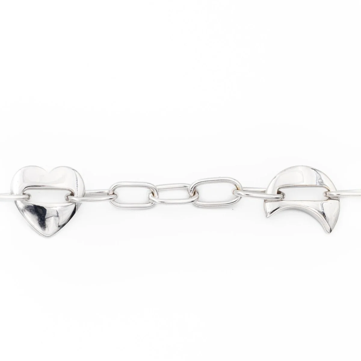 Patterned convict mesh bracelet in white gold - Image 3