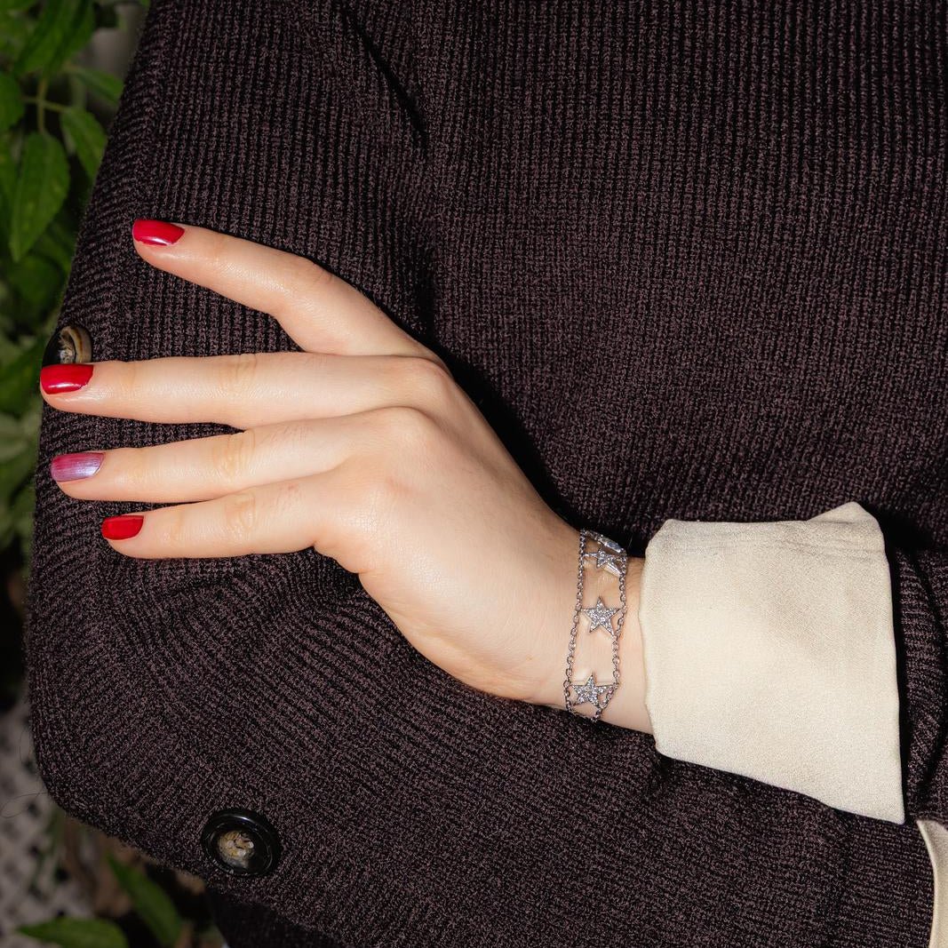 Maille bracelet in white gold and diamonds - Image 2