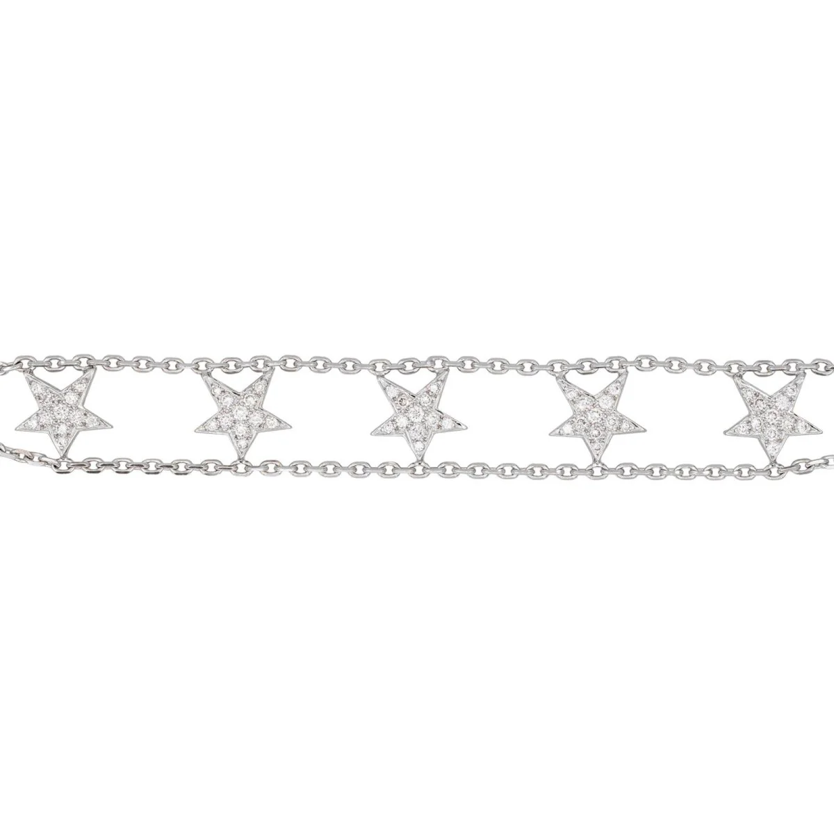 Maille bracelet in white gold and diamonds - Image 3