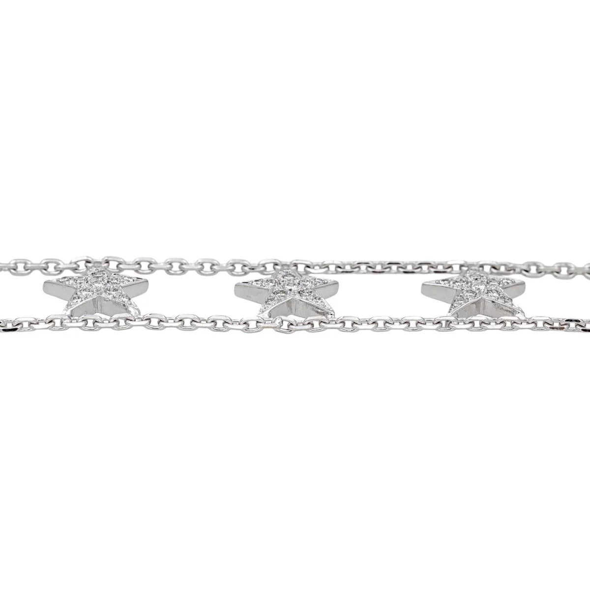 Maille bracelet in white gold and diamonds - Image 4