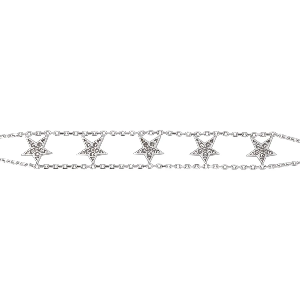 Maille bracelet in white gold and diamonds - Image 5