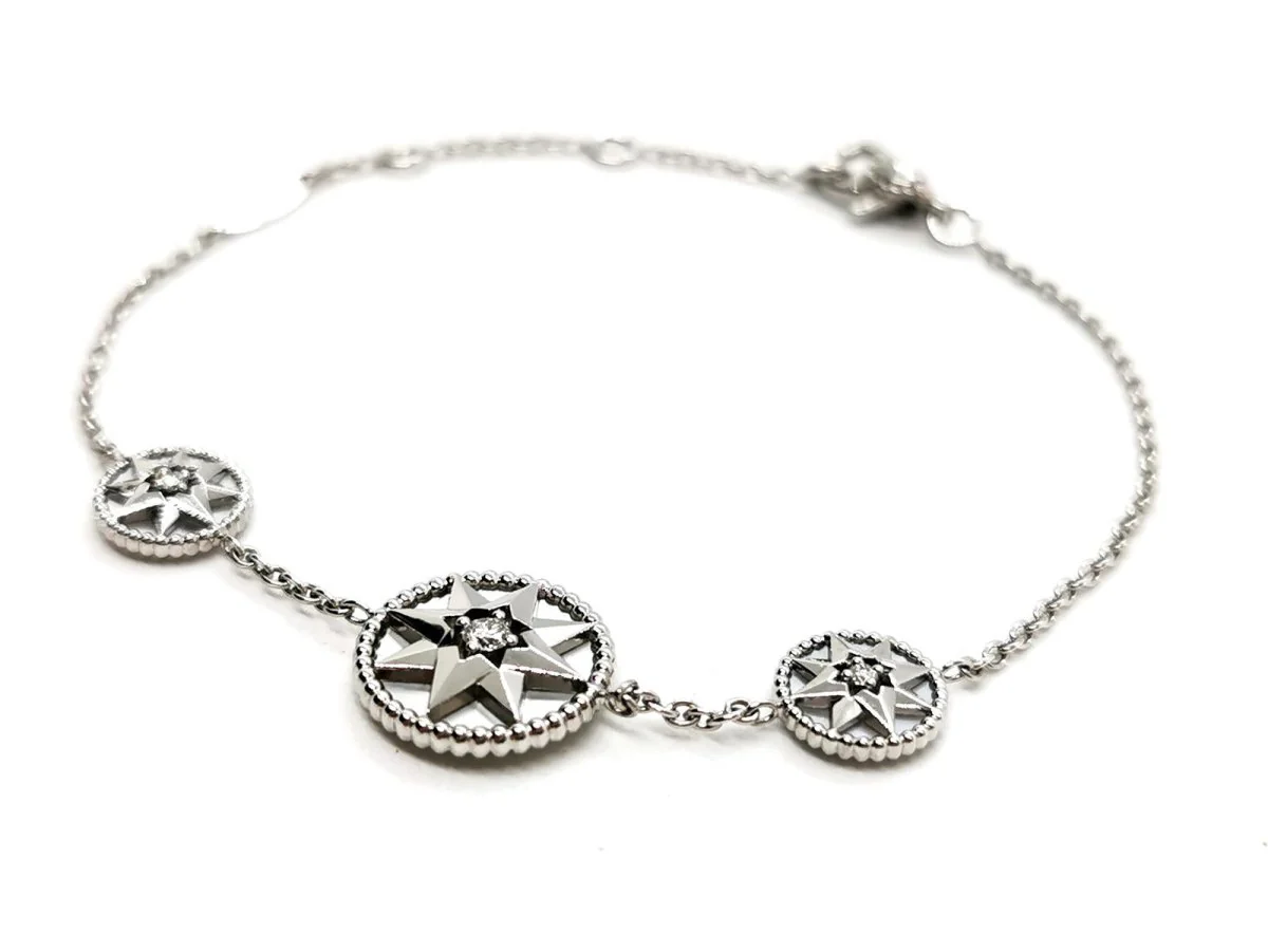 DIOR “Rose des vents” bracelet, white gold, mother-of-pearl and diamond - Image 4