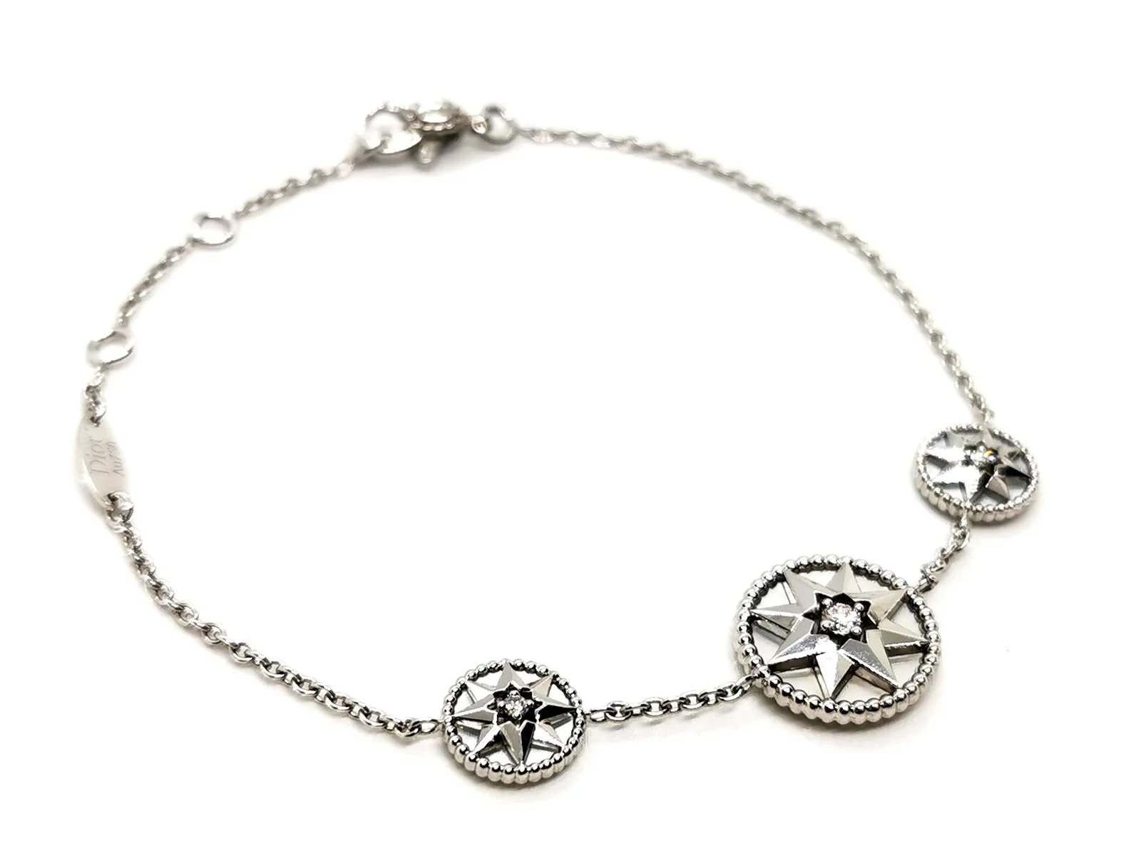 DIOR “Rose des vents” bracelet, white gold, mother-of-pearl and diamond - Image 7