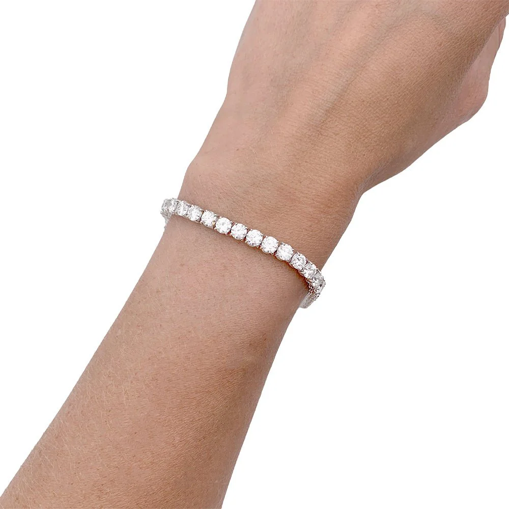 White gold and diamond bracelet. - Image 7
