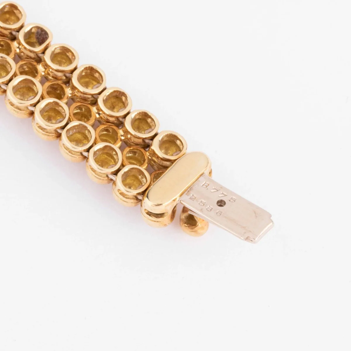 18k yellow gold bracelet signed and numbered from the Boucheron Grains de Raisin collection - Image 7