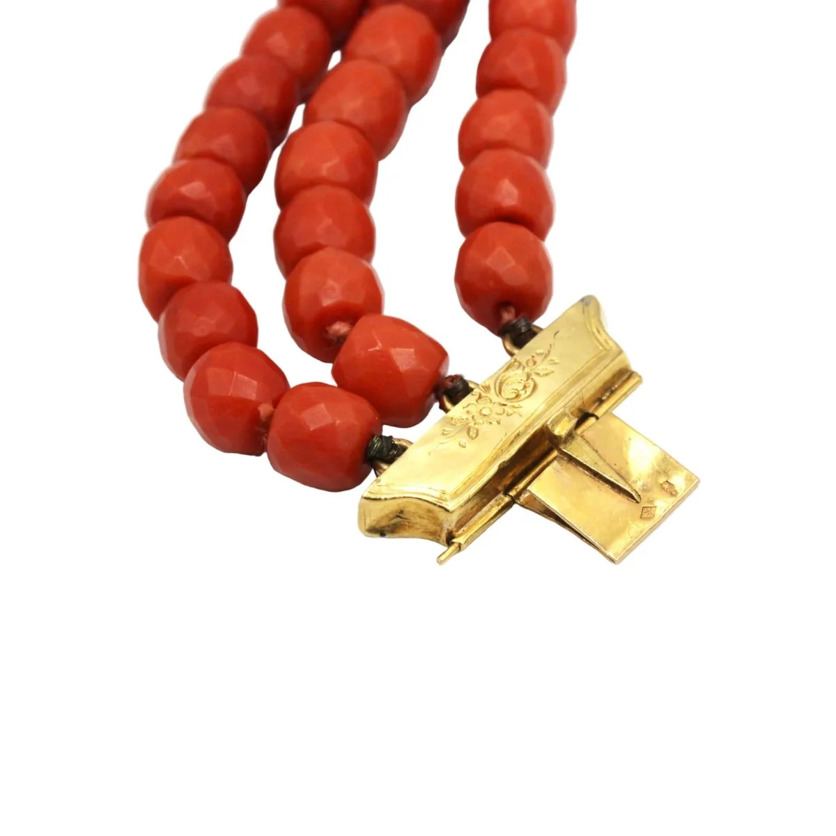 Bracelet - Yellow gold, Cameo & Red Coral - Image 7