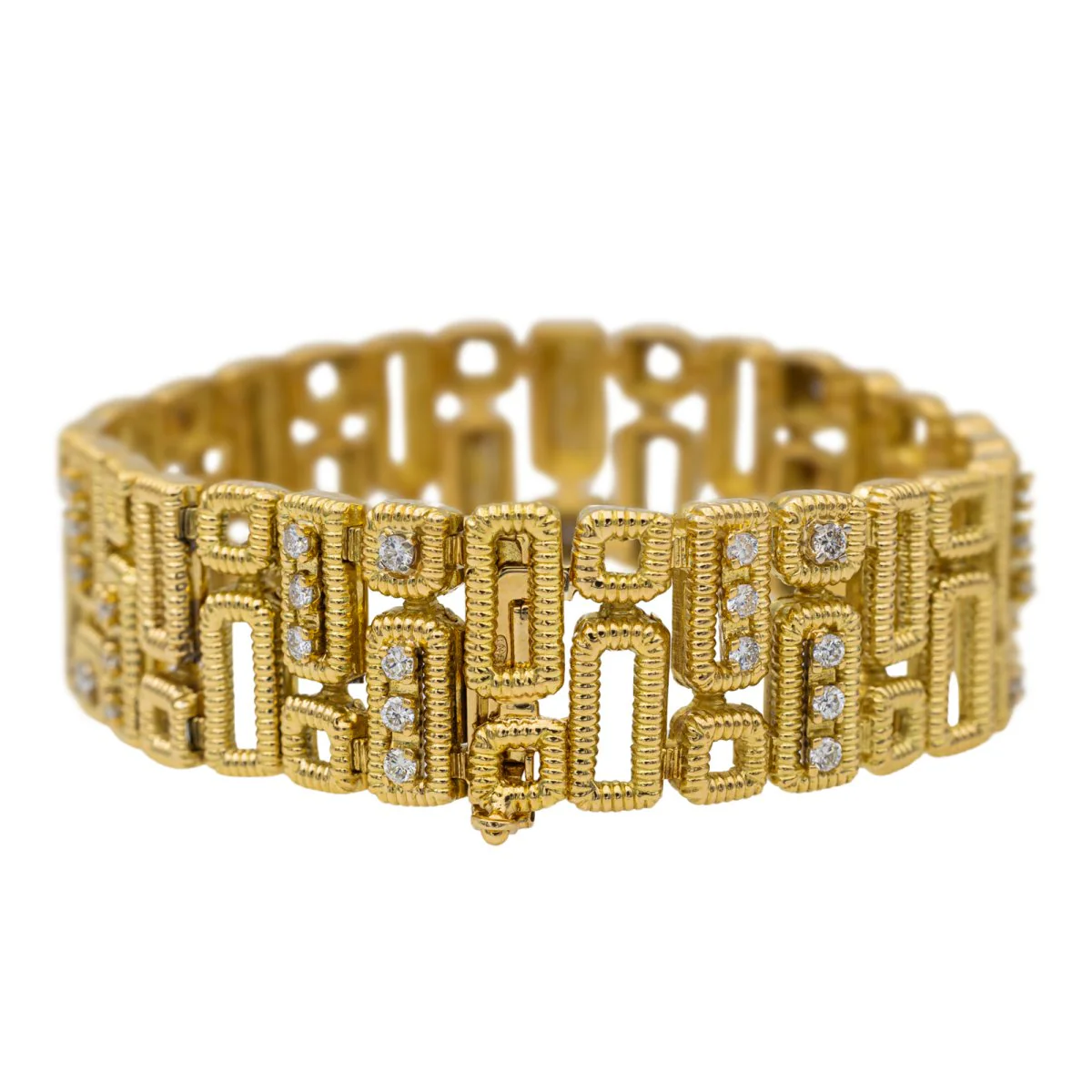 Yellow gold and diamond bracelet - Image 3