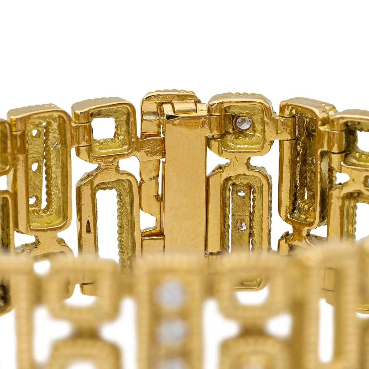 Yellow gold and diamond bracelet - Image 7