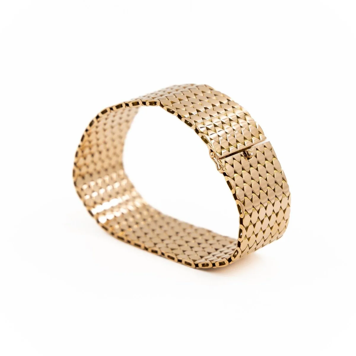 Rose gold scale cuff bracelet - Image 7