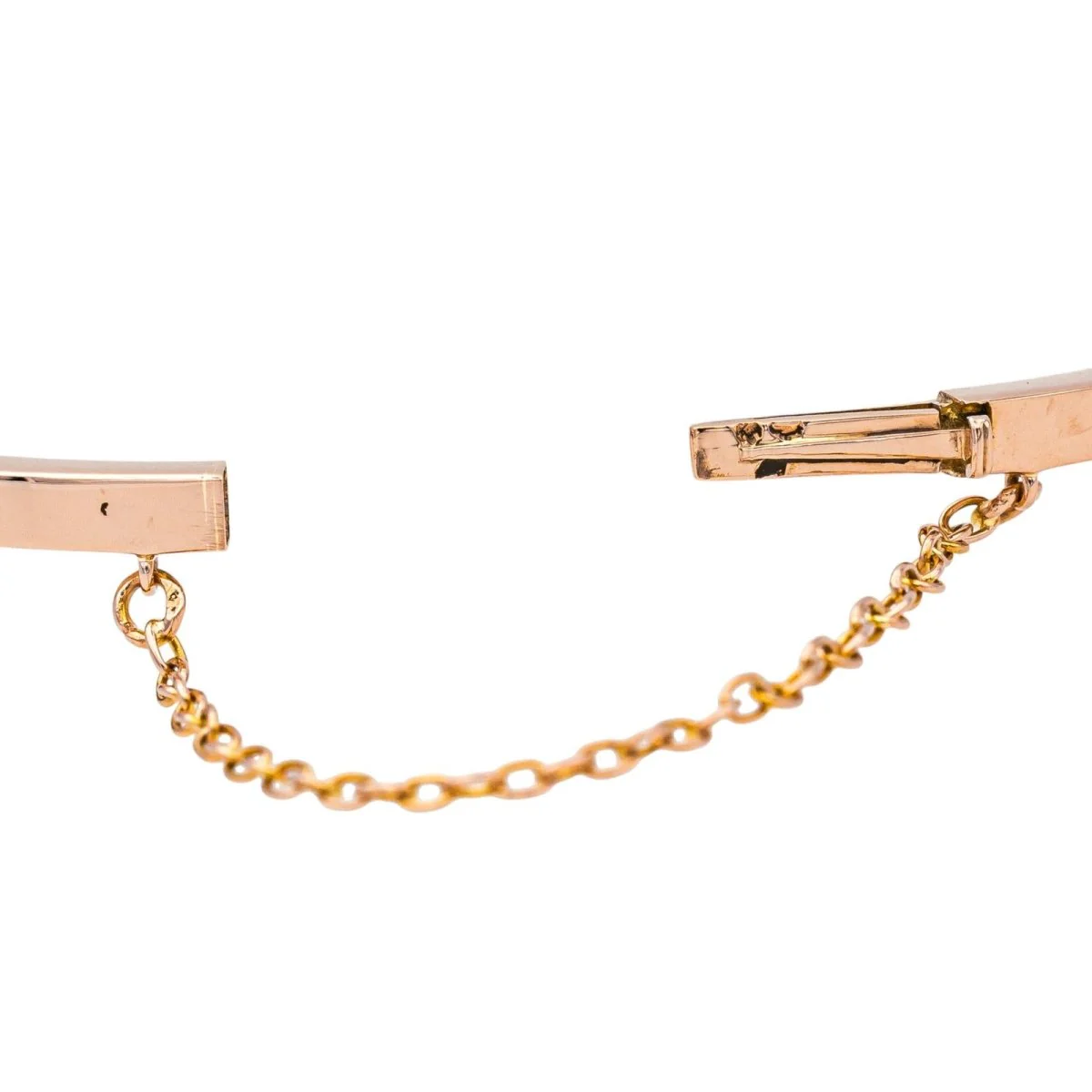Bangle bracelet in pink gold and diamonds - Image 6