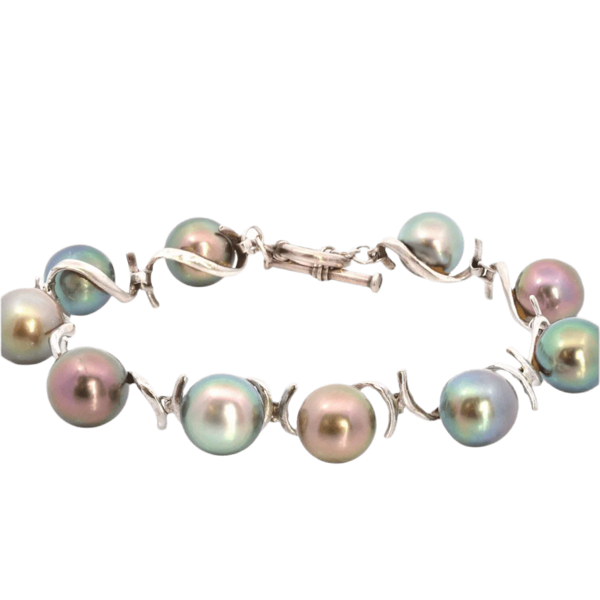 Bracelet Flexible in silver and pearls