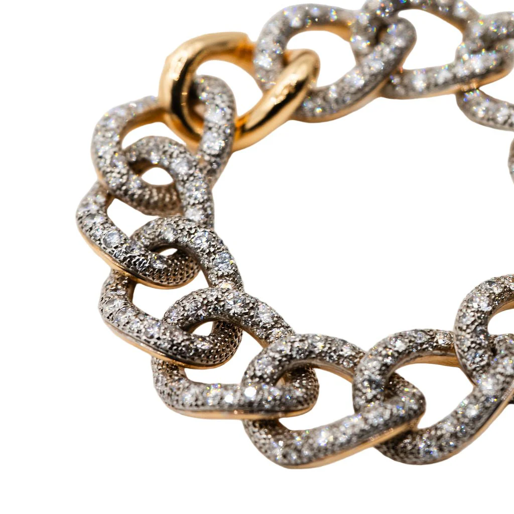 POMELLATO "Tango" link bracelet in rose gold, silver and diamonds - Image 3